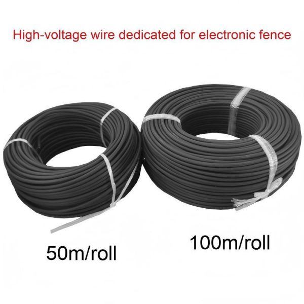 Electronic fence high-voltage wire, pulse high-voltage grid accessories, anti-theft alarm electric fence insulation sheath, high-voltage wire material