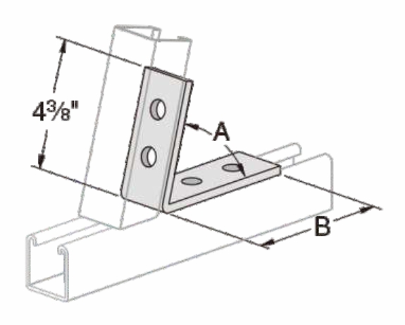 Отверстие металла 4 сталь стенного угольника 45 градусов горячая окунутая гальванизированная