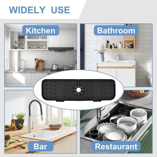 Предохранитель кухни силикона 30 дюймов нетоксический, циновка брызговика Faucet ресторана