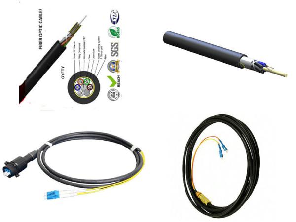 SZ Stranded outdoor Single Strand Fiber Optic Cable For Industial And Military With PE Sheath