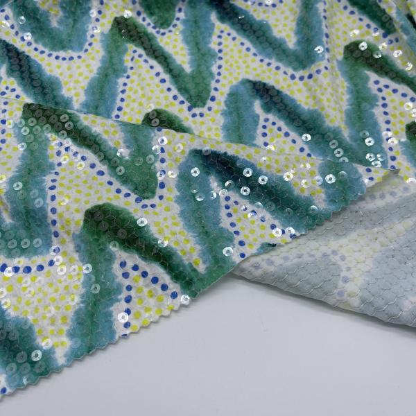 Différents modèles Broderie Tissu séquins Matériau de broderie M13-004