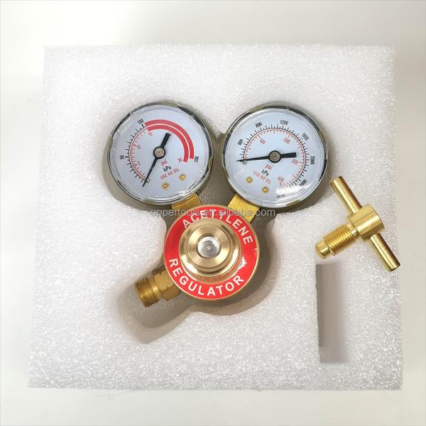 Presión máxima de salida 10 bar Regulador de gas de latón de doble etapa personalizable para soldadura