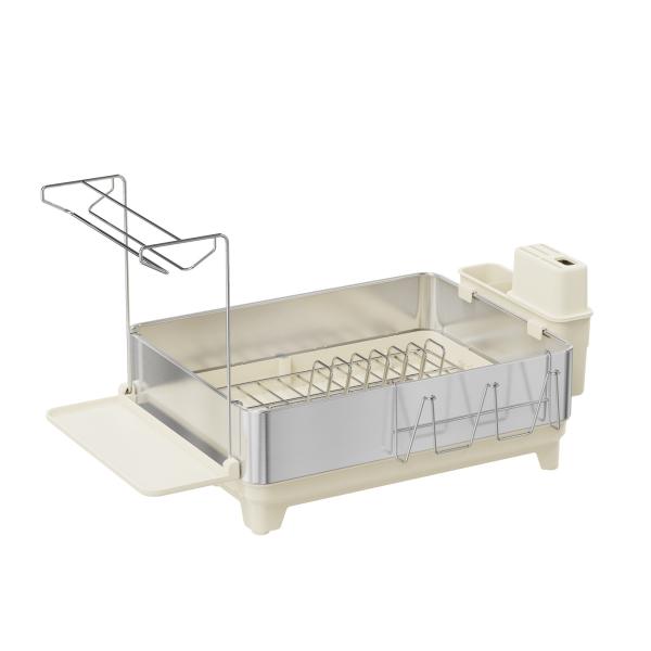 Multifunctional Kitchen Dish Rack Stainless Steel Dish Drainer And Organizer With Cup Holder And Cutlery Holder