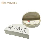 Boîte cosmétique personnalisée de luxe en relief LOGO demi-cercle boîte spéciale papier cosmétique pour les soins de la peau parfumeur avec EVA