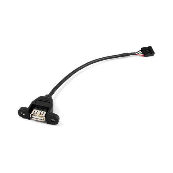 Panel mount female USB 2.0 to Dupunt 2.0 connector extension cable, ODM/OEM