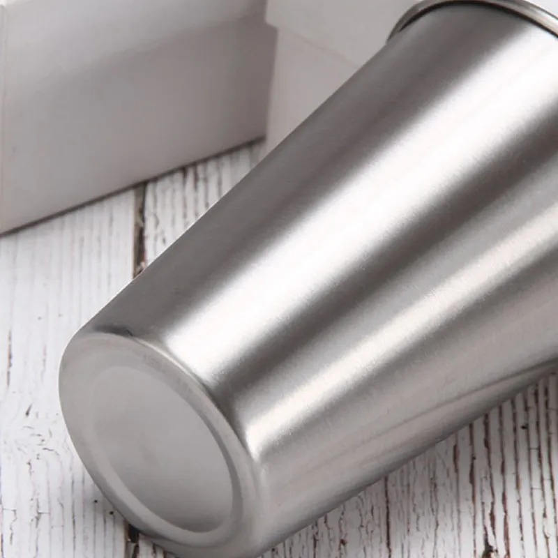260/350/400/500/600ML tasse de camping en acier inoxydable extérieur à paroi unique sur mesure imprimé tasse de bière en acier inoxydable légère sur mesure étanche à la chute