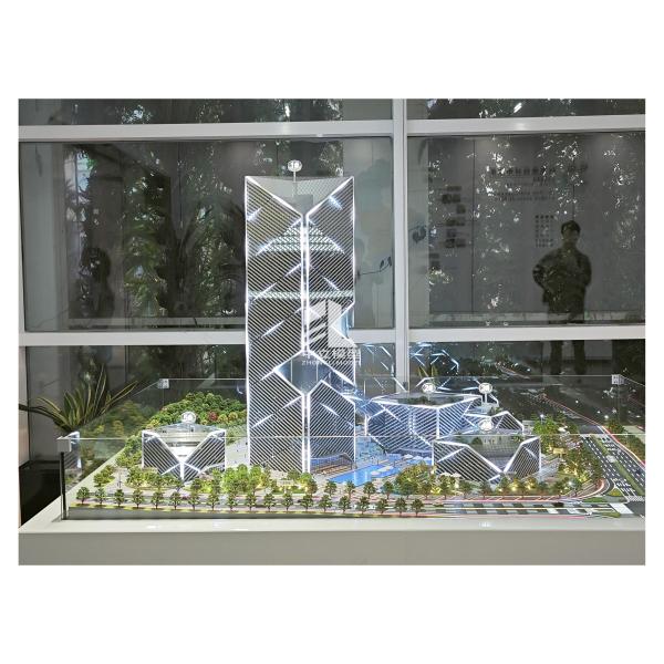 Real Estate Scale Model 1:100 Skyscraper Scale Models LED Illuminated
