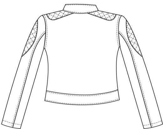 Female Black Polyurethane Leather Biker Jacket With Polished Silver Zip LEDO1731