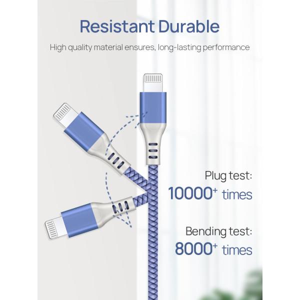 Slim SGS USB Lightning Charging Cable PD Fast Charging