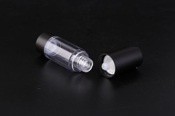Projeto novo de alta qualidade vazio pequeno de UKMS08 15-20-30-35ml mal ventilado COMO a garrafa cosmética, garrafa mal ventilada preta da bomba