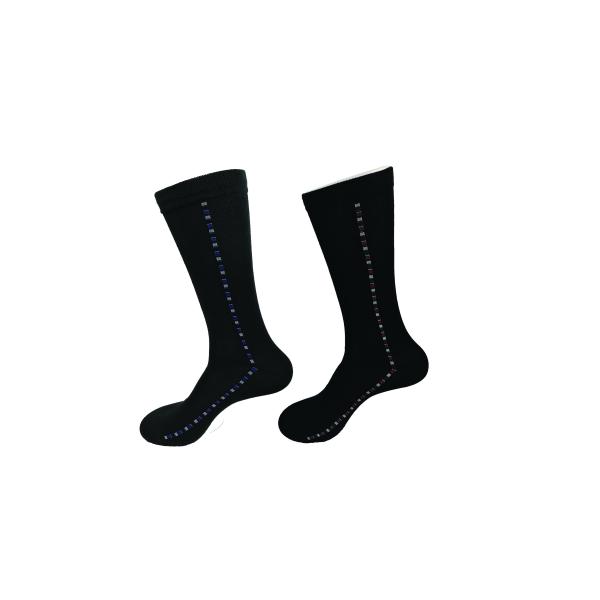 Black Elastane Anti - Bacterial Diabetic Friendly Socks For Unisex Adults