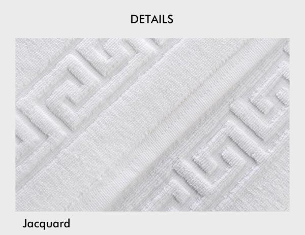 Comfort Hotel Luxury Jacquard Toalha de banho branco 100% algodão Toalha de praia grande para OEM