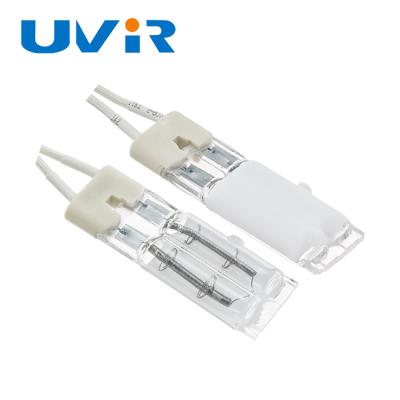 Lampe chauffante infrarouge à tube jumeau à revêtement blanc 450W 115V 11x23mm