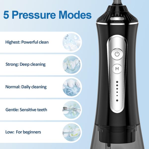 Mini Cordless Electric Oral Irrigator with USB Charging and IPX6 Waterproof for Portable Dental Cleaning