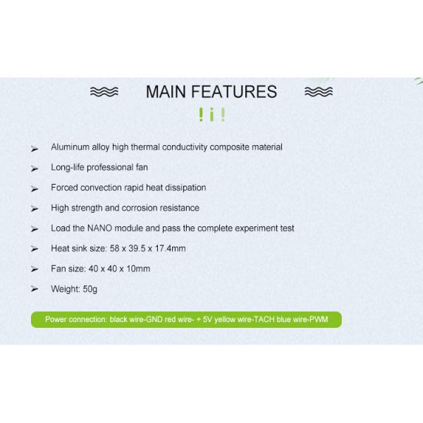RTS-NANO-HS02 Cooling Fan Heatsink for NVIDIA Official Partner Realtimes NANO Module