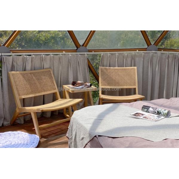 Modern Style Ash Wood Dining Chair and Rattan Lounge Chair W65*D80*H69CM for Modern Office Building Decoration