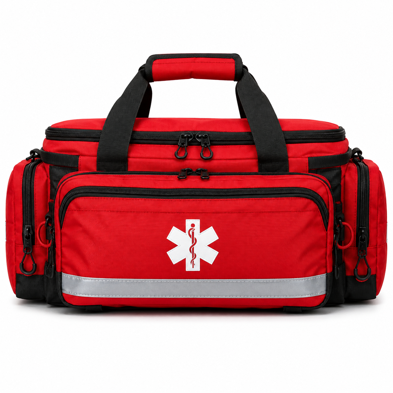 Professional Emergency Medical Bag with Multi-Compartment Storage, Reflective Strip & Shoulder Carry for Emergency, EMS, Travel and Outdoor Use