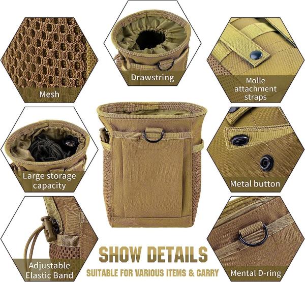 Outdoor Tactical Hunting Pouch, Dump Pouch Ammo Pouch Utility Belt Hip Waist Bag For Outdoor Supplies