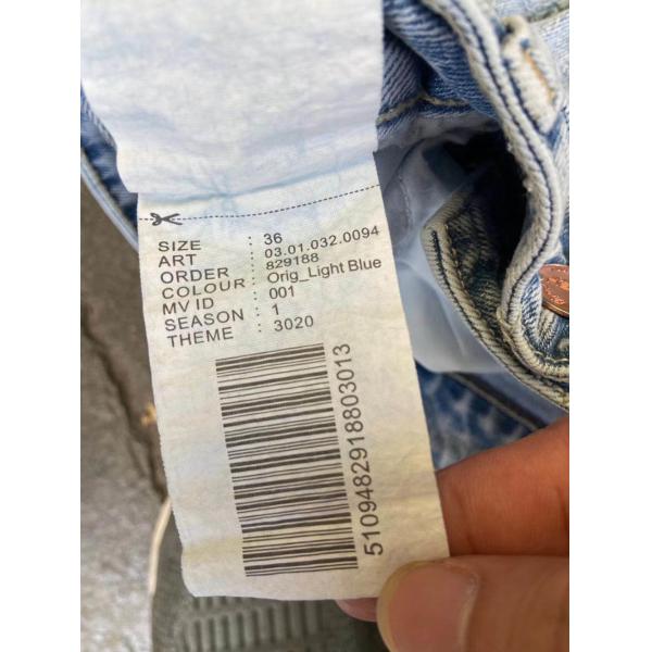 99% Cotton 1% Elastane Light Blue Ripped Jeans Womens High Waisted