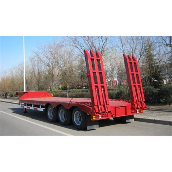 Gooseneck semi lowbed trailer for sale 50 ton excavator transportation