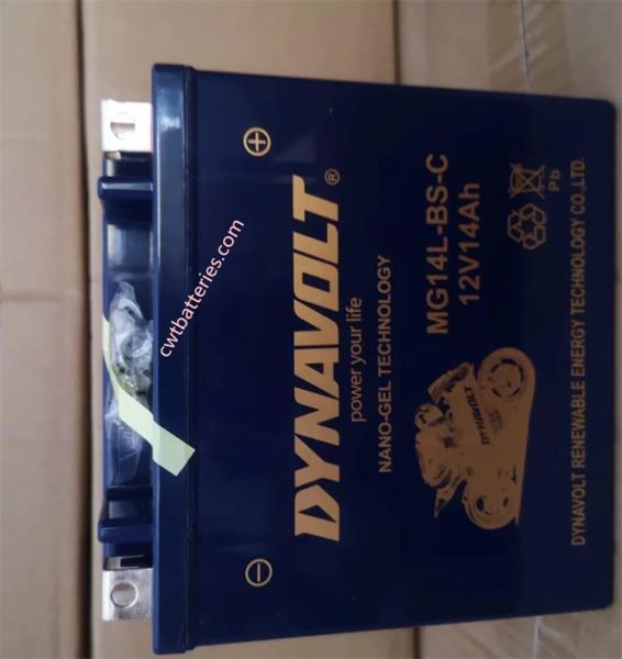 DYNAVOLT MG14L-BS-C BATTERY 12V 14Ah AGM GEL Lead Acid Battery for Motorcycle New Original