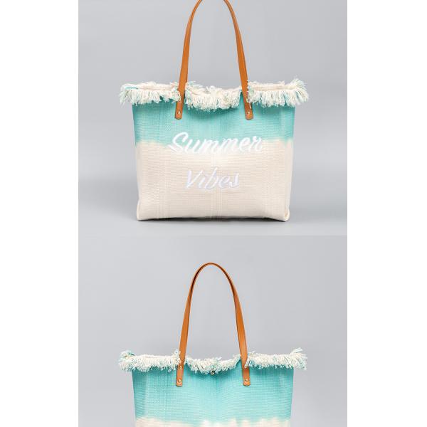 EMBROIDERED TOTE TASSEL DESIGN CANVAS BAG BRAIDED ALPHABET CANVAS UNDERARM NEW SHOULDER SUMMER HIGH CAPACITY WOMEN'S BAG