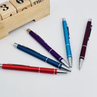 Bouton à bille en aluminium à baril pressé, stylo à bille en métal de 1,0 mm mat, stylo à bille en aluminium à poignée antidérapant
