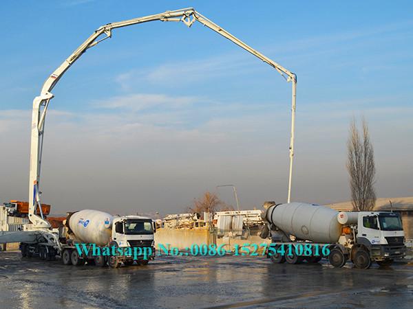 Equipamento de construção montado caminhão de colocação de controle remoto da bomba concreta 34X-4Z da profundidade de Zoomlion 34m