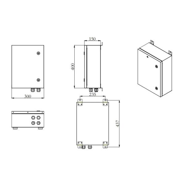 Galvanized Steel Waterproof Electrical Distribution Box