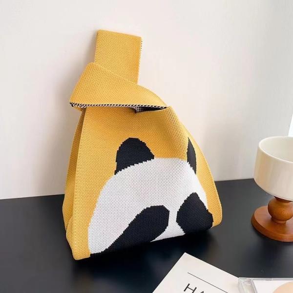 Popular Women Handbag Custom Polyester Woven Bag Mini Tote Shopping Bags
