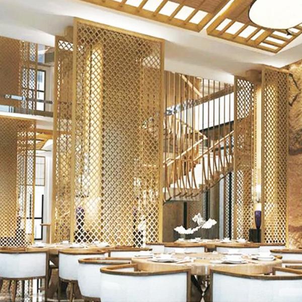 Laser Cut Screen Decorative Metal Panels Welding Room Divider Partition