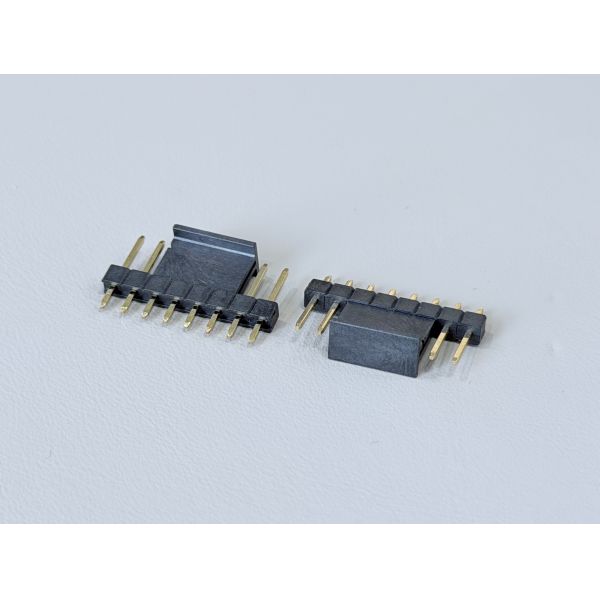 2.54mm Pitch Single-Row Pin Header Connector (8.5H Vertical), Gold-Plated PCB Electronic Signal Terminal Connector with Custom Pin Configuration