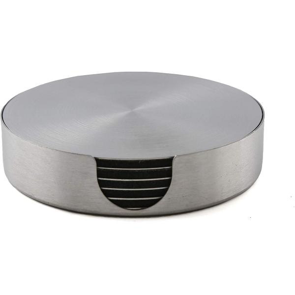 Modern Stainless Steel Round Coasters for for hot or cold drinks