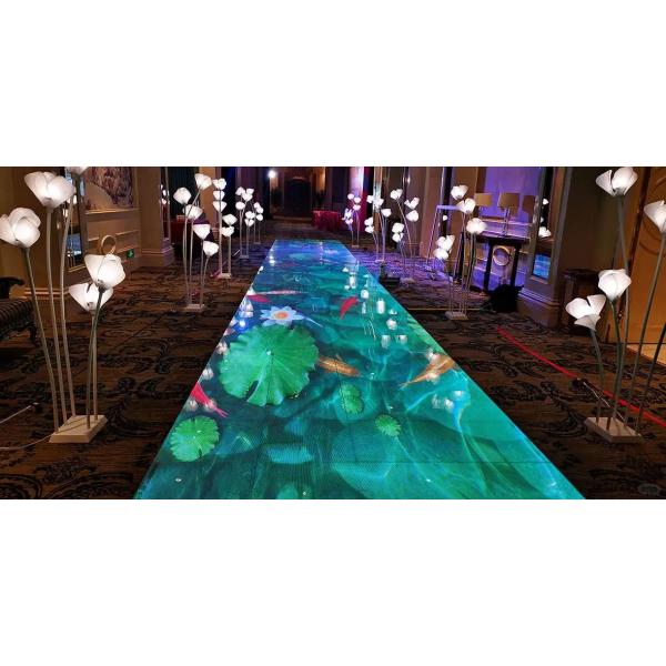 Outdoor P5 Video Stage Rental, Wedding Dance Floor Lights HD 64*32 Resolution