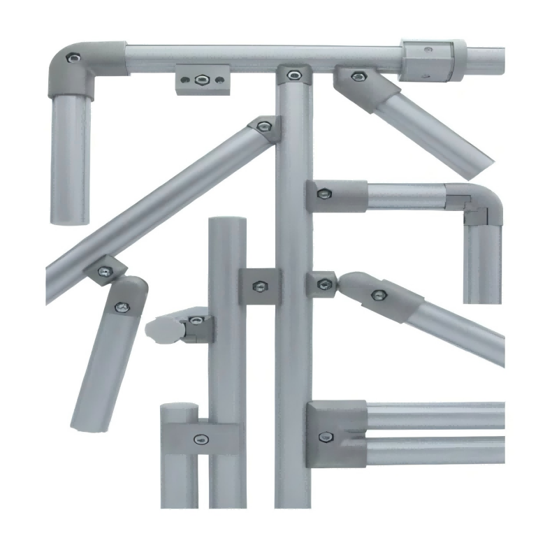 Aluminum Lean Pipe Strengthen Located Clasp Slider Vertical Positioner for Material Rack System