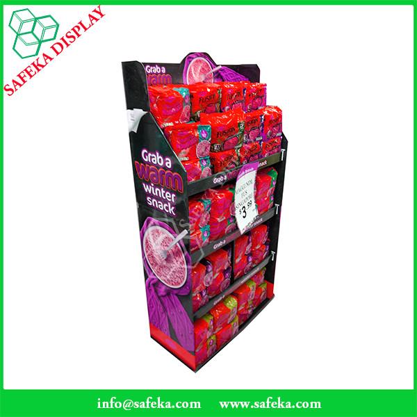 4 side Paper displays Promotion cheap custom pop up cardboard display stand  floating shelf for tooth brush