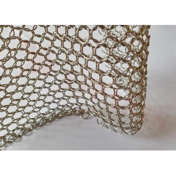 Stainless Steel 10mm Metal Ring Mesh Curtain For Interior Decoration