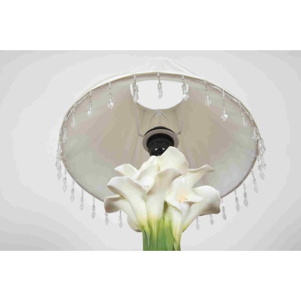 Country Cabins Classic Home Table Lamps With Hanging Crystal Flower Shape