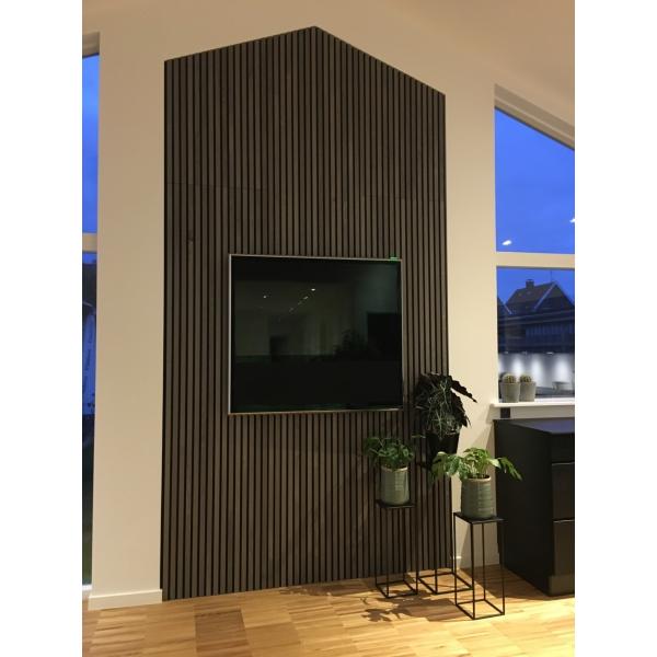 Bedroom Wood Slat Acoustic Panels Professional Decorated Building Material