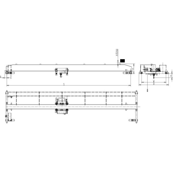 Стандарт DIN крана балочного моста преобразования частоты 10 тонн европейский одиночный