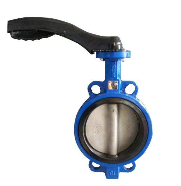 Wafer Butterfly Valve with Stainless Steel Disc pn16 ansi150lb jis 10k handle manual wormgear rotork