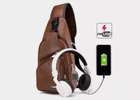 Cuir réutilisable de remplissage d'unité centrale de Shoulder Strap Bag de messager d'USB