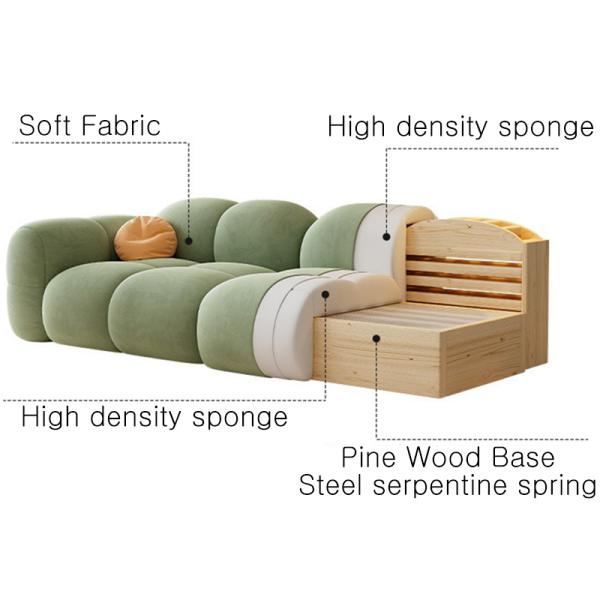 Bedroom Loveat Couch Sofa Fabric Sectional Style Small Futon Sleeper 3 Seater for Living Room