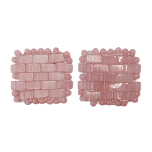Face Mask 100% Natural Rose Quartz Mini Eye Covers for Facials Puffy Eyes Headaches Migraines Sleeping Eye/Face Mask