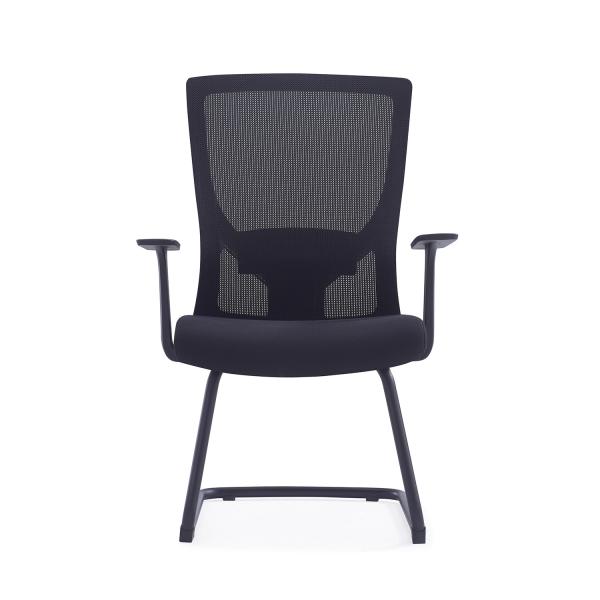 MID Back Mesh Back Fabric Seat Office Meeting Chair Visitor Chair With Lumbar Support