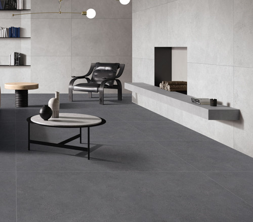 Серый цвет плиток пола выглядеть цемента поливы R9 цифров керамический темный