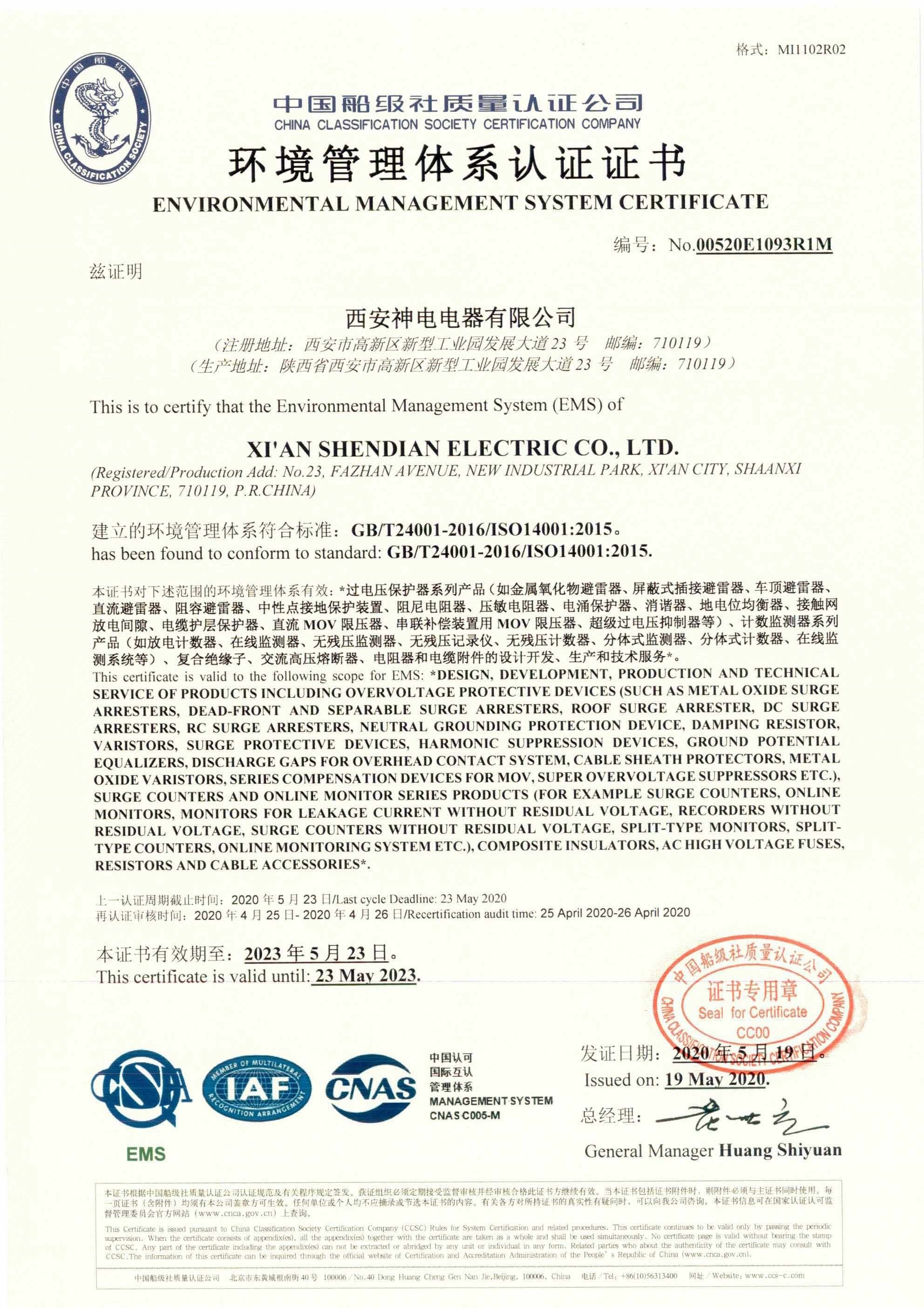 Shendian Electric Co. Ltd Сертификации