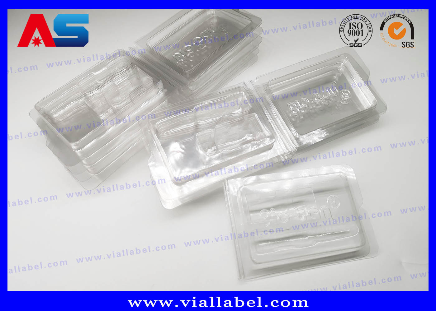 Упаковка волдыря стеклянных пробирок Somatropin Hcg 2ml 3ml 10ml пластиковая