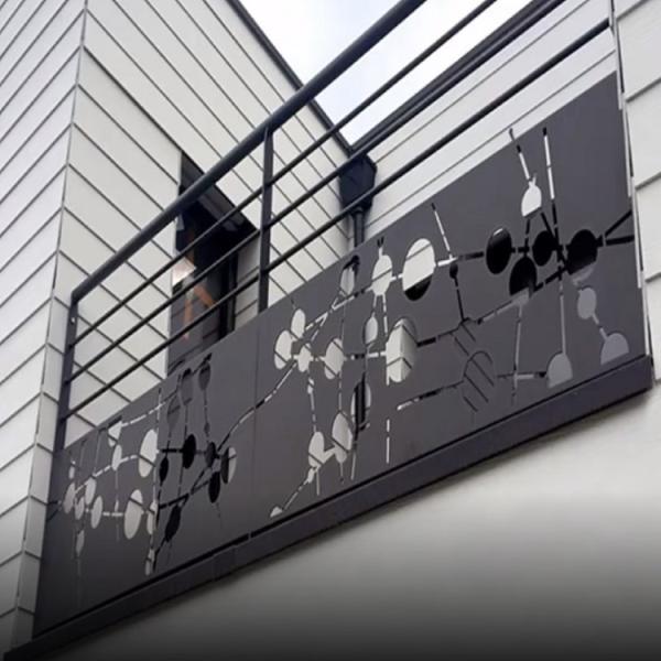 Rigid Metal Garden Fence Panel Galvanized Metal Cut Out Garden Screens