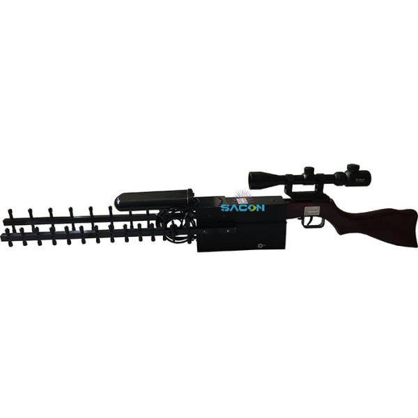 Portable Gun Jammer Anti UAV Jammer with 800m Range 75W Output Power and 2.4G 5.8G GPS Signal Blocking